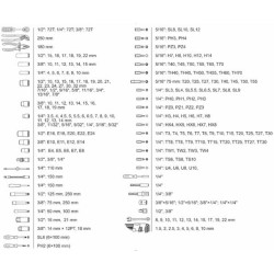Buy Professional set of tools in the Mölder case 1/2 ", 1/4", 3/8 "72t, CR-V, 233OD.