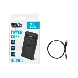 Купити Повербанк (Power Bank) Brevia 10000mAh 20W Wireless Qi10W Li-Pol, LCD