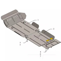 Купить Защита двигателя и КПП Toyota Hilux 2011-2015 V-2,5D 3,0D