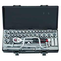Купить 1/2" Набор инструмента 12-гр. MM+SAE 41 пр. (FORCE 4412)