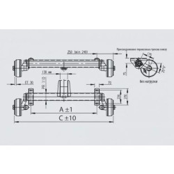 Купить Ось торсионная AL-KO тормозная 1800 кг 1350 мм (112х5)