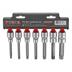 Купить 1/2" Набор головок-бит Torx удлиненных L=100 мм 7 пр. (T30-T70) (FORCE 40717L)
