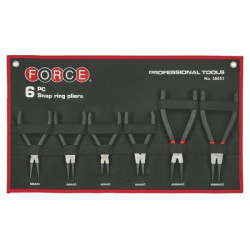 Купить Набор съемников стопорных колец 6 пр. на полотне (FORCE 50653)