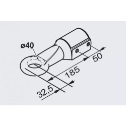Купити Зчіпна буксирувальна петля AL-KO DIN D40 діаметр дишла 50 мм