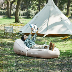 Buy Mattress inflatable single with a heading and built -in pump Naturehike CNH222DZ027, beige