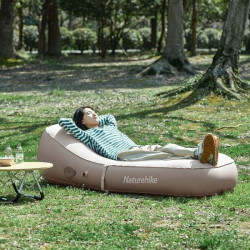 Buy Mattress inflatable single with a heading and built -in pump Naturehike CNH222DZ027, beige