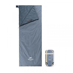 Купити Спальник надлегкий Naturehike Ultralight LW180 NH21MSD09 лівий, (15°C), p-p M, сіро-синій