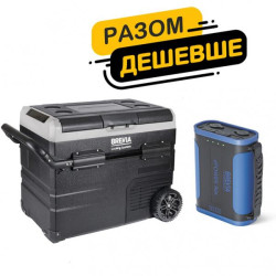 Купити Комплект автохолодильник Brevia 50л + портативна зарядна станція Brevia ePower 96Ah