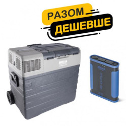 Купити Комплект автохолодильник Brevia 50л + портативна зарядна станція Brevia ePower 48Ah