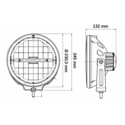 Купить Дополнительная фара дальнего света Strands Ambassador Dark Edition 9" с ⬜️🟧 габаритными огнями