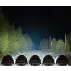 Купить Дополнительная фара дальнего света Strands Firefly PRO 9" Black с ⬜️🟧 габаритными огнями