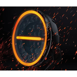 Купить Дополнительная фара дальнего света Strands Firefly PRO 9" Black с ⬜️🟧 габаритными огнями