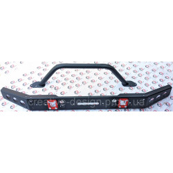 Купити Передній силовий бампер з кенгурятником CreativeGarage для Нива без платформи під лебідку CampFire 1.0D