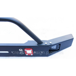 Купити Передній силовий бампер з кенгурятником CreativeGarage для Нива 2121-21217 без платформи під лебідку CampFire 1.1D