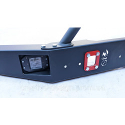 Купити Передній силовий бампер з кенгурятником CreativeGarage для Нива 2121-21217 без платформи під лебідку CampFire 1.1D