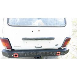 Купити Бампер полегшений задній силовий CreativeGarage для Нива CampFire 2.5 під фаркоп