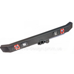 Купити Бампер полегшений задній силовий CreativeGarage з ліхтарями для Нива CampFire 2.6 під фаркоп