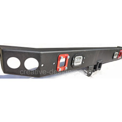 Купить Бампер задний силовой CreativeGarage с фонарями для Нива CampFire 2.7 под фаркоп