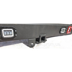 Купить Бампер задний силовой CreativeGarage с фонарями для Нива CampFire 2.7 под фаркоп