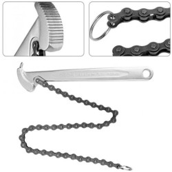 Купити Съемник масляного фильтра цепной, захват до 160 мм (FORCE 61918)