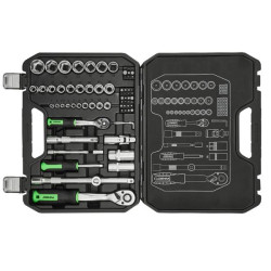 Купить Профессиональный набор инструментов в кейсе Winso Pro 1/2", 1/4" 72 T, CR-V, 73 ед.