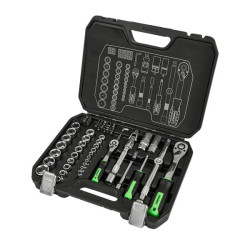 Купить Профессиональный набор инструментов в кейсе Winso Pro 1/2", 1/4" 72 T, CR-V, 73 ед.