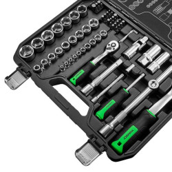 Купить Профессиональный набор инструментов в кейсе Winso Pro 1/2", 1/4" 72 T, CR-V, 73 ед.