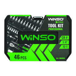 Buy Professional set of tools in the Winso Pro 1/4 "72 T, CR-V, 46OD.