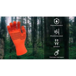 Купити Рукавички водонепроникні Dexshell ThermFit Gloves, p-p S, помаранчеві