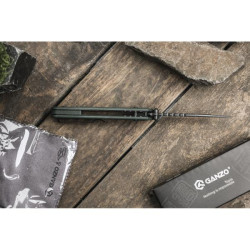 Купити Нiж складаний Ganzo G768PT-GB синьо-зелений, чорний клинок