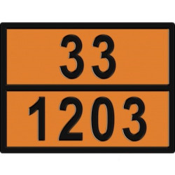 Buy ADR Information Sign "Gasoline 33-1203" Bicma Bicma Zinc Italy (2602991102)