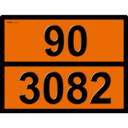 Купить Інформаційна табличка ADR "Рідка речовина відходи 90-3082" Bicma Bicma Цинк Італія (2602991147)