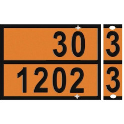 Купити Інформаційна табличка трансформована ADR "Дизель 30-1202/Бензин 33-1203" Bicma Bicma Нерж Італія (2601391451)