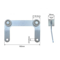 Купити Ролик бокової штори Ø30,5x26x160 SCHMITZ Цинк Польща (1804324289)