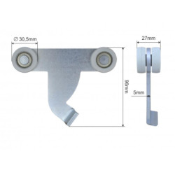 Купити Ролик бокової штори Ø30,5x27x96 SCHMITZ Цинк Польща (1804324304)