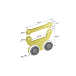Купити Ролик бокової штори Ø31,5x6x17 KOGEL-KRONE Цинк Польща (1804324292)