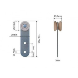Купити Ролик бокової штори Ø31x23,8x115,7 Цинк Versus Original Польща (1804331040)