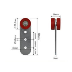 Купити Ролик бокової штори Ø37,5x29x128 SCHMITZ Цинк Versus Original Польща (1804336040)