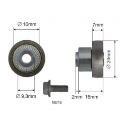 Купити Ролик зсувного даху Ø24x7x16 Цинк Edscha Польща (1804324281)