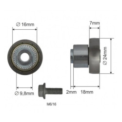 Купити Ролик зсувного даху Ø24x7x18 Цинк Польща (1804324306)