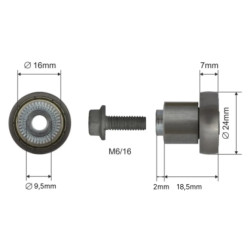 Купити Ролик зсувного даху Ø24x7x20,5 Цинк Польща (1804324285)