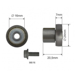 Купити Ролик зсувного даху Ø24x7x20,5 Цинк Польща (1804324293)