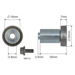 Купити Ролик зсувного даху Ø24x7x30 Цинк Edscha Польща (1804324275)