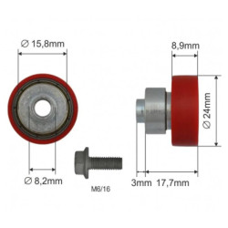 Купити Ролик зсувного даху Ø24x8,9x17,7 Цинк Польща (1805326042)