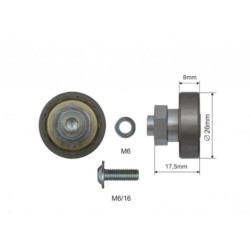 Купити Ролик зсувного даху Ø26x8x17,5 Цинк Польща (1805326041)