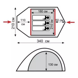 Купить Палатка Tramp Space 3