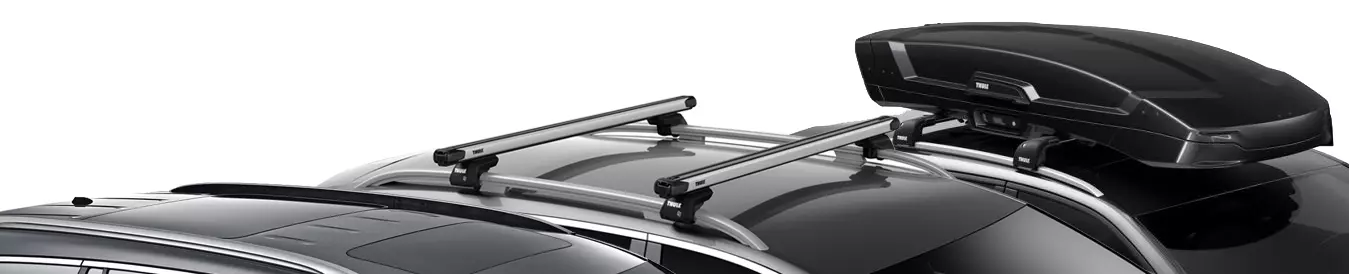 Crossbar and rails on the roof banner