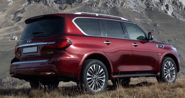 Задня частина оновленого QX80 Задня частина оновленого QX80 презентація в світі