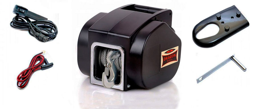 Комплектація переносної лебідки Dragon Winch 5000 DWP купити в Україні ціна