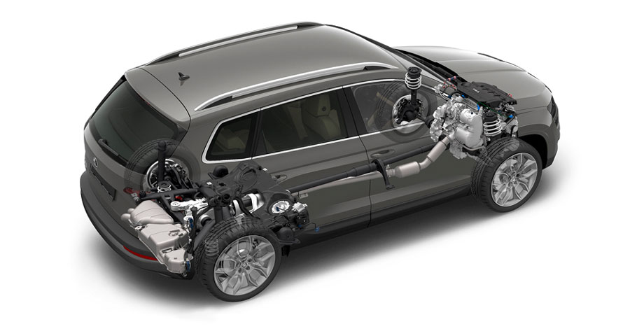 Подвеска и силовые агрегаты обновлённого Skoda Karoq тюнинг аксессуары купить в Украине цена